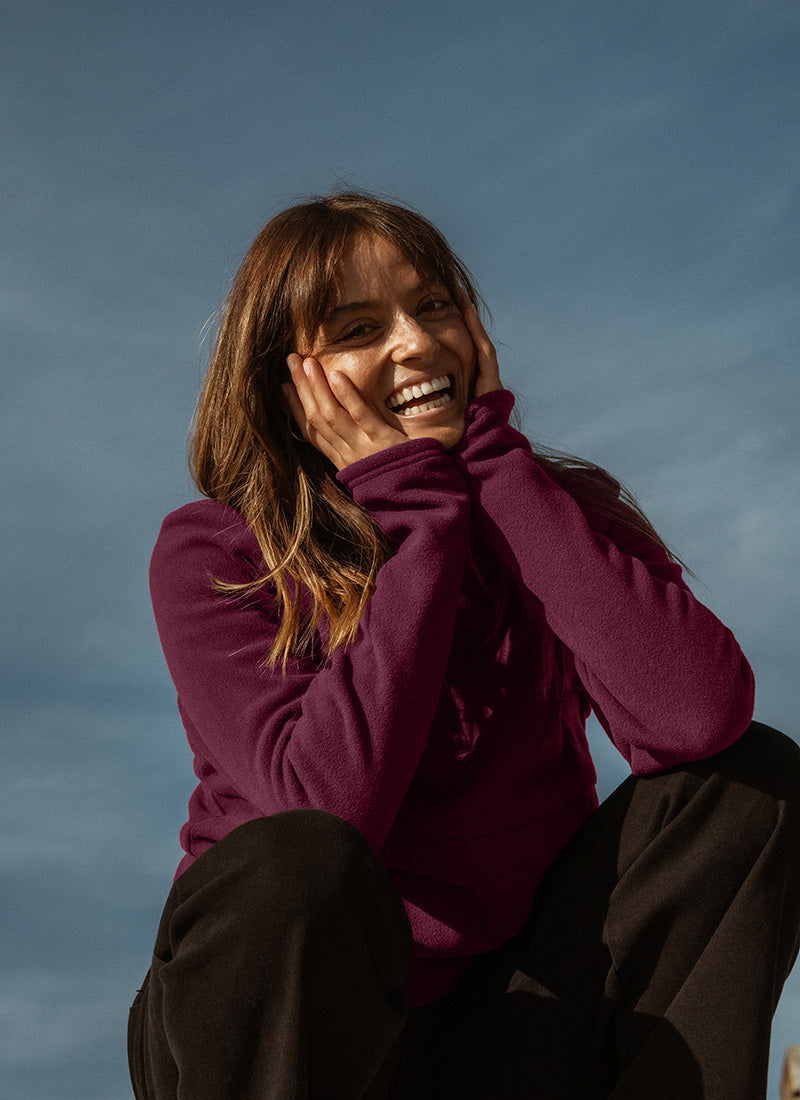 Sugarloaf Fleece Jumper - Mulberry