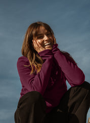 Sugarloaf Fleece Jumper - Mulberry