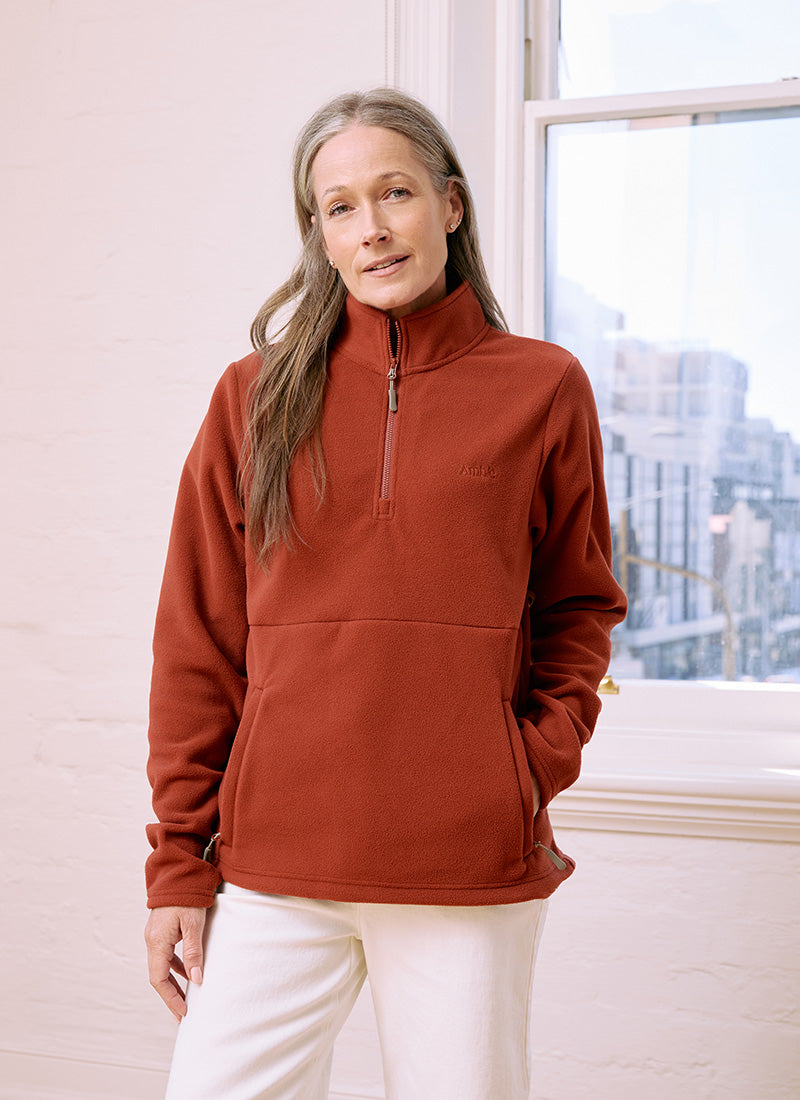 Sugarloaf Fleece Jumper - Terracotta