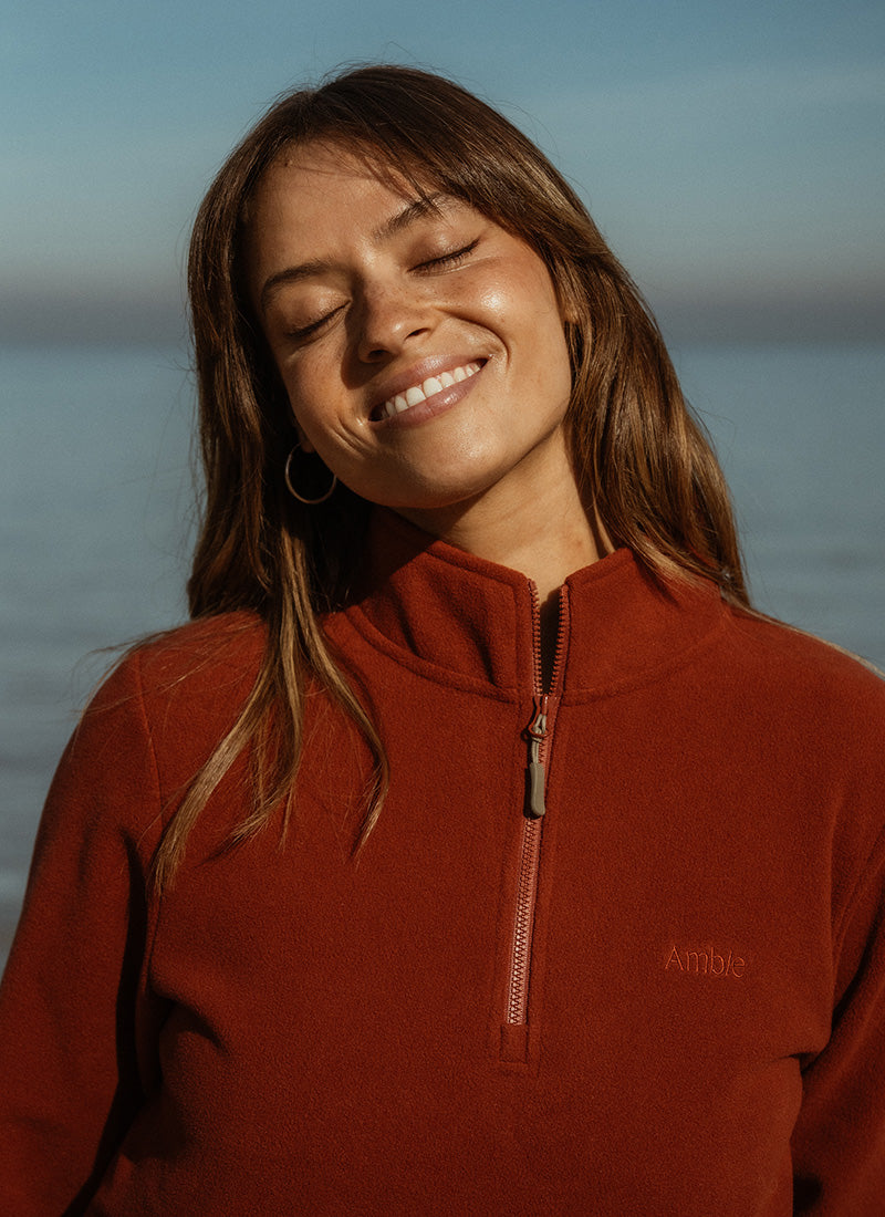 Sugarloaf Fleece Jumper - Terracotta