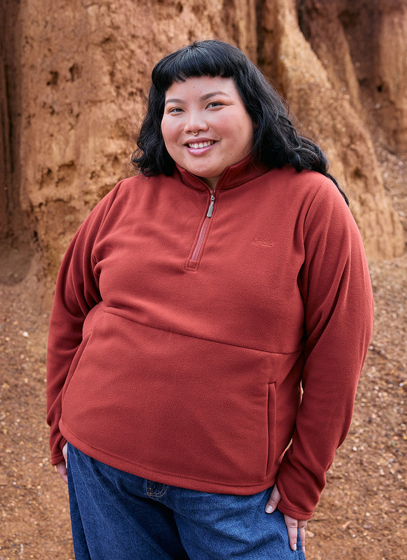 Sugarloaf Fleece Jumper - Terracotta