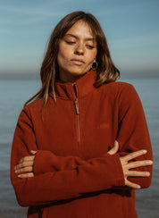 Sugarloaf Fleece Jumper - Terracotta