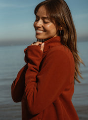 Sugarloaf Fleece Jumper - Terracotta