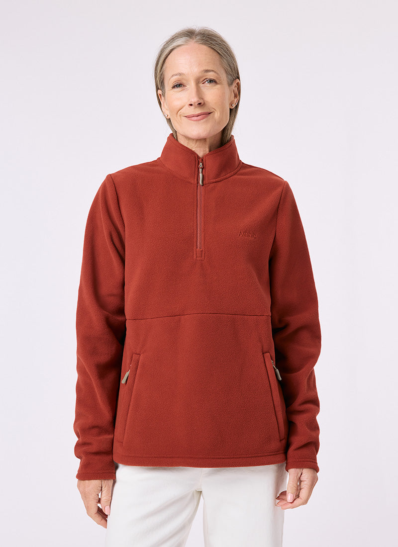 Sugarloaf Fleece Jumper - Terracotta
